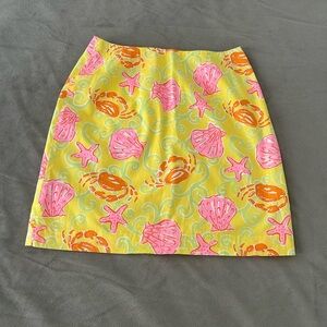 Lilly Pulitzer Sunrise Sandbar Crab Shell Print Skirt